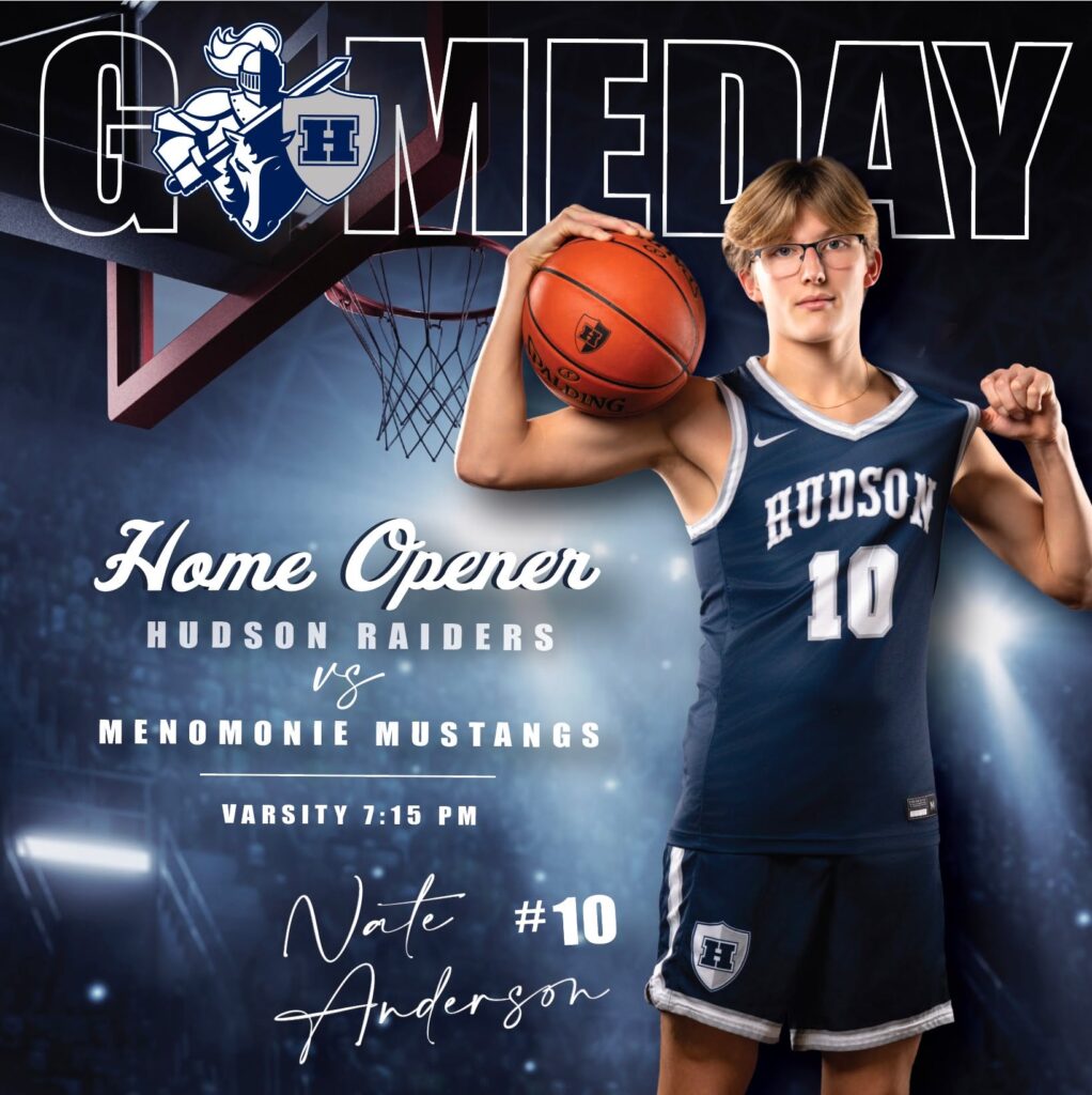 Boys Basketball -12/12: Menomonie vs Hudson – 7:15pm Start