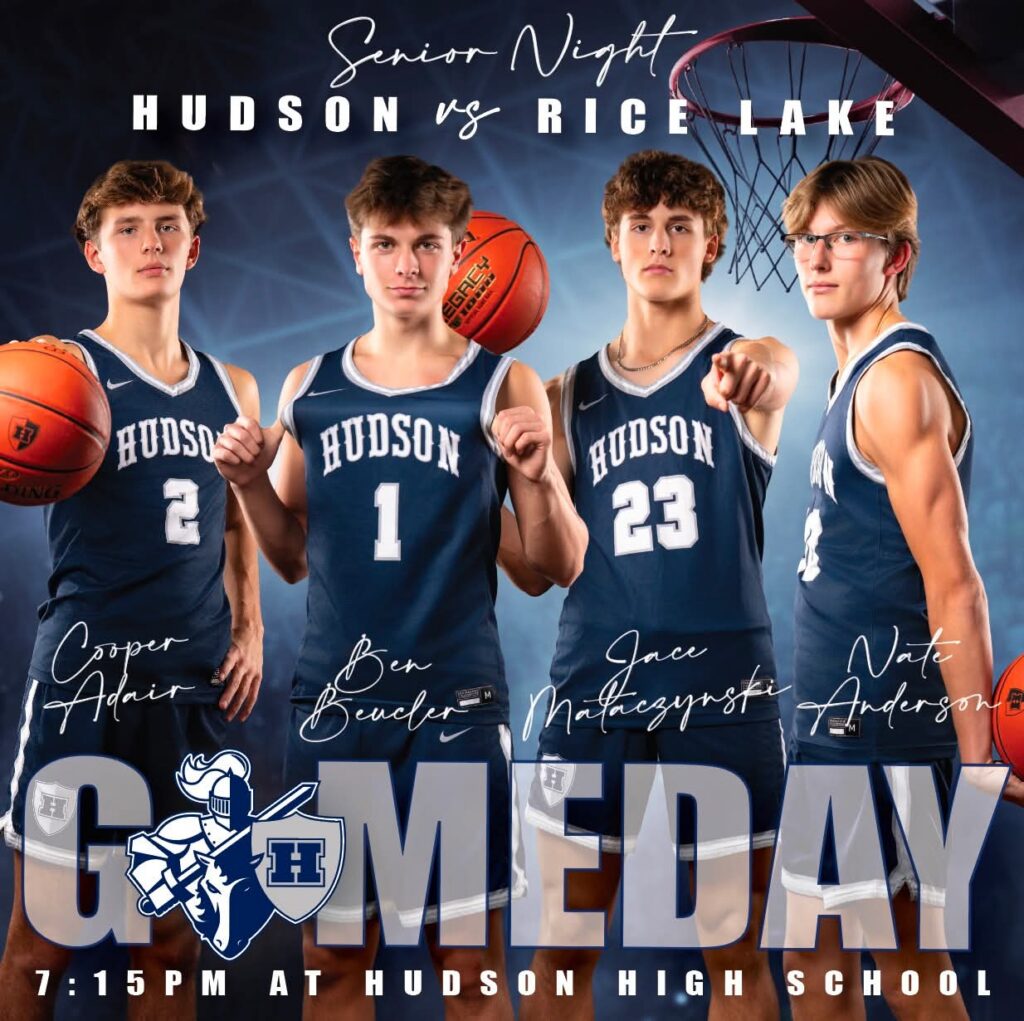 Boys Basketball-2/26: Rice Lake vs Hudson – 7:15pm Start