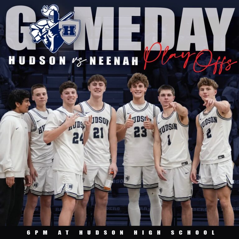 Boys Playoff Basketball-3/6: #9 Neenah vs #8 Hudson – 6pm Start