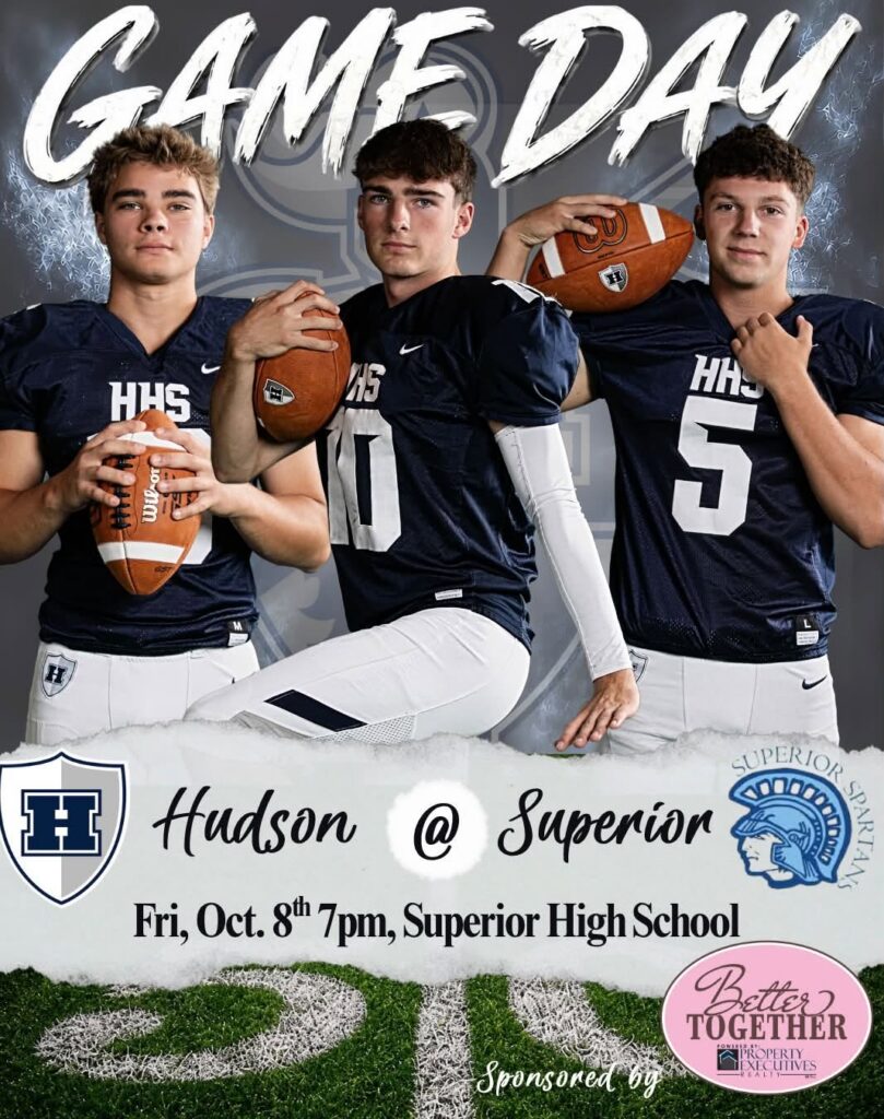 HS Football-10/9: Hudson at Superior – 7pm Start