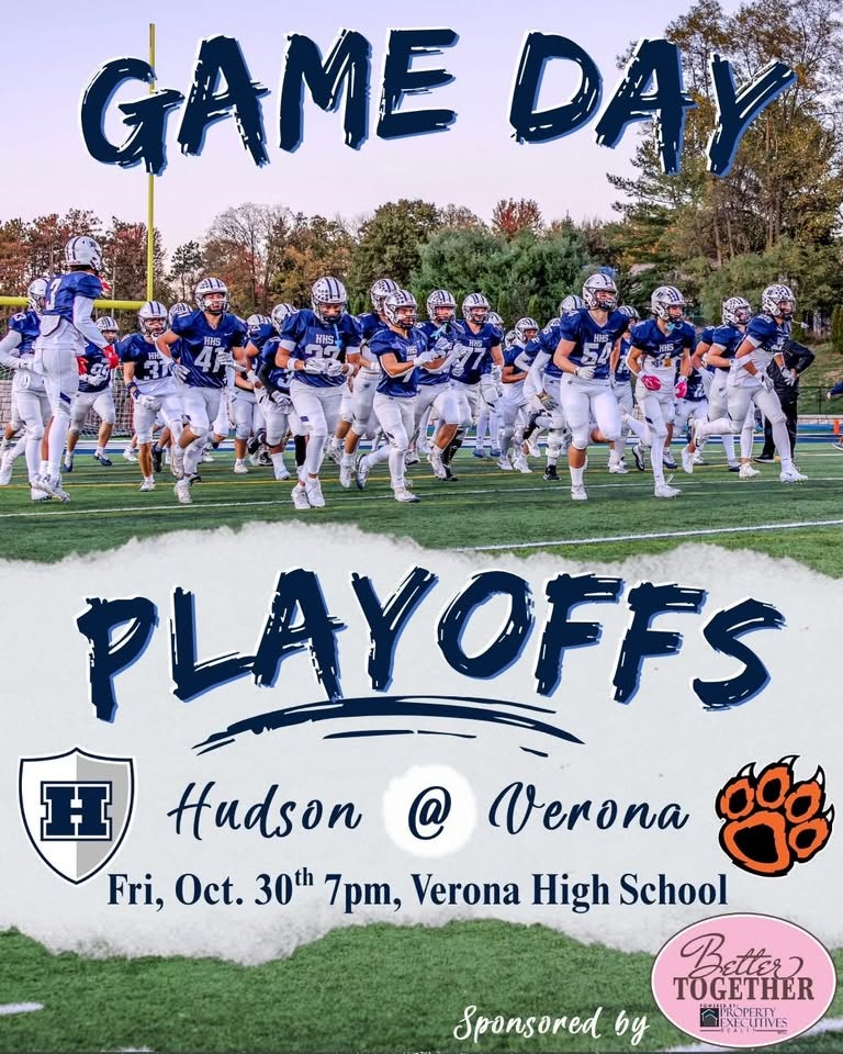 Playoff Football: #3 Hudson vs #2 Verona – 7pm Start