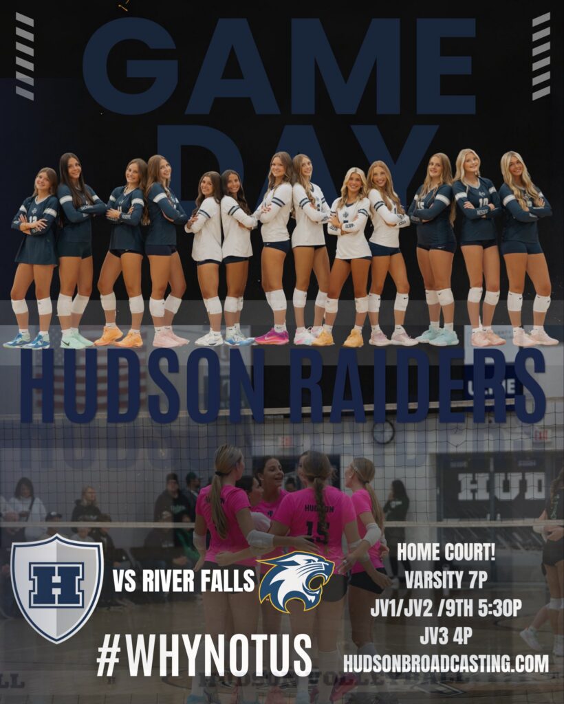 HS Volleyball-10/8: River Falls vs Hudson – 7pm Start