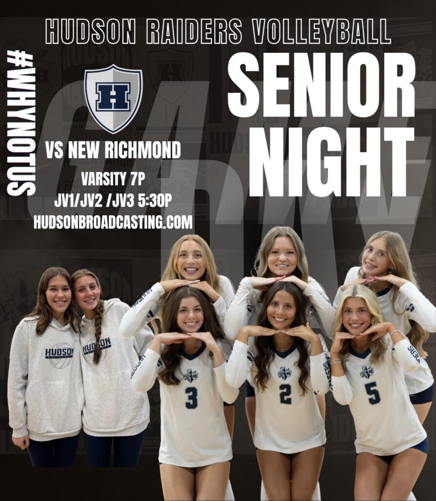 HS Volleyball-10/13: New Richmond vs Hudson – 7pm Start